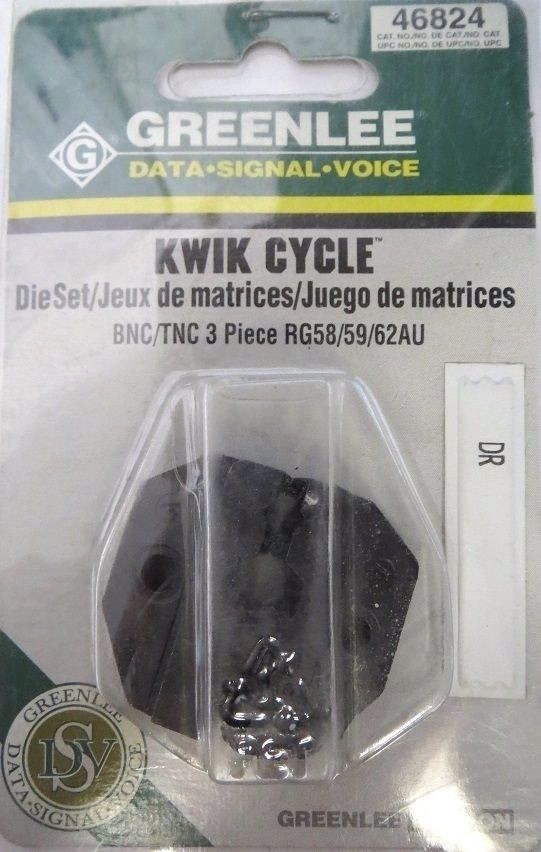 Greenlee Die Set BNC/TNC RG85/59/62AU  46824