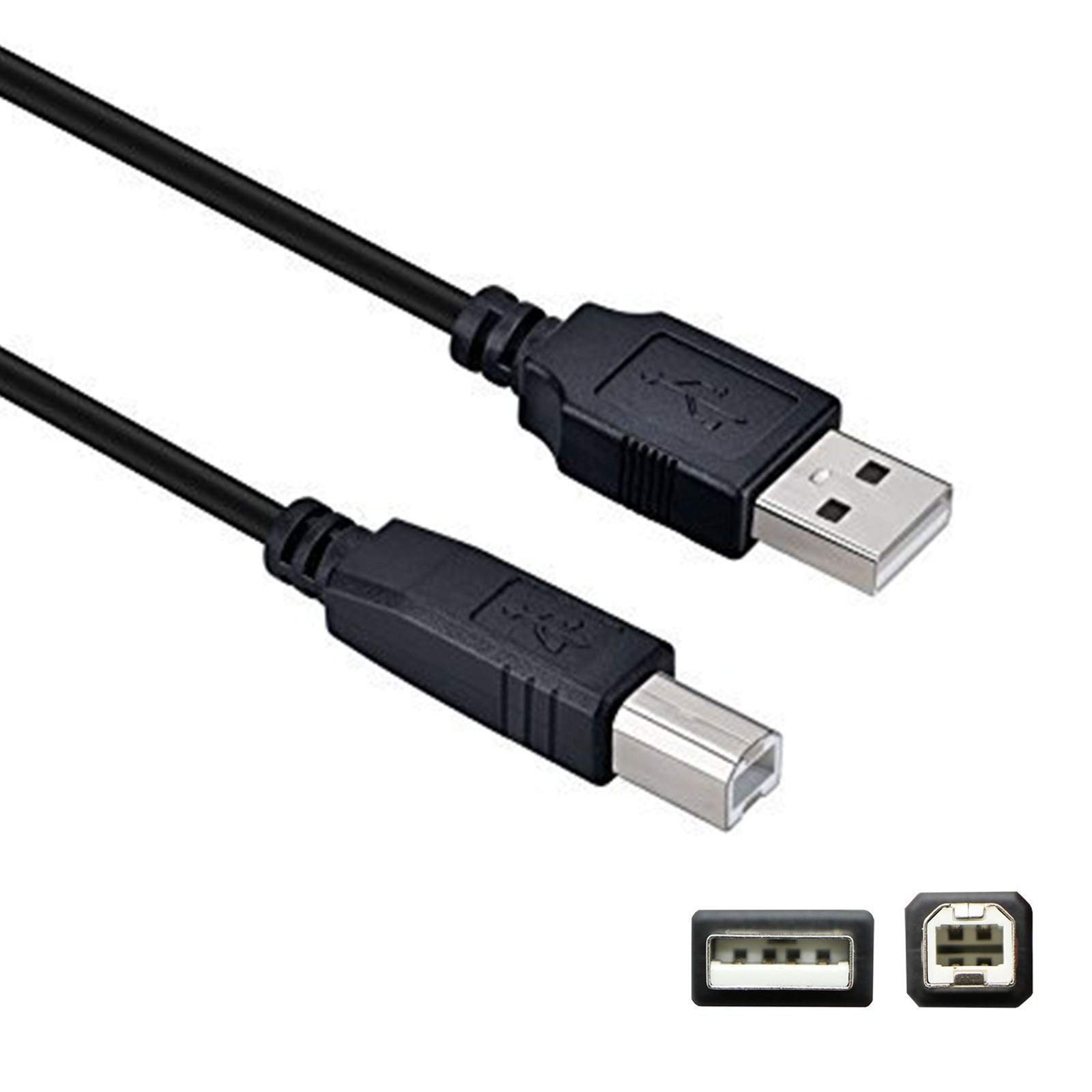Blue Snowball MIC Microphone Replacement USB-A to USB-B 2.0 Cable - Power Cor...