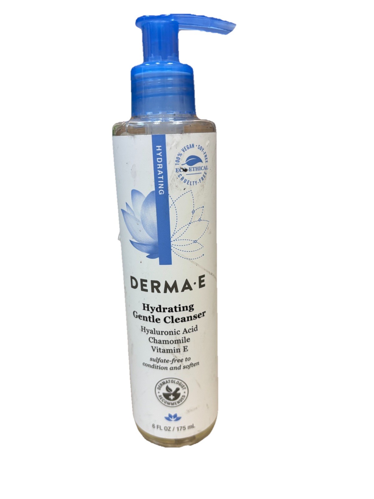 Hydrating Gentle Cleanser by Derma-E Vegan Cruelty Free Face Cleanser 6 fl. oz