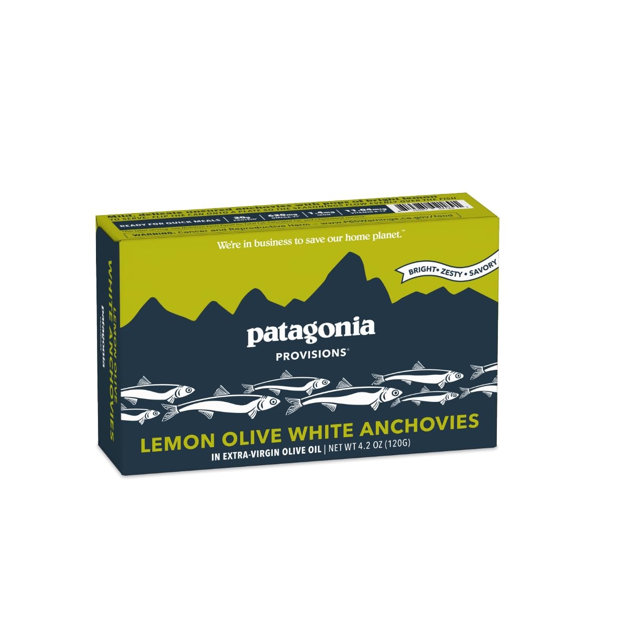 Patagonia Provisions Lemon Olive White Anchovies | Pack of 1 (4.2 Ounce)
