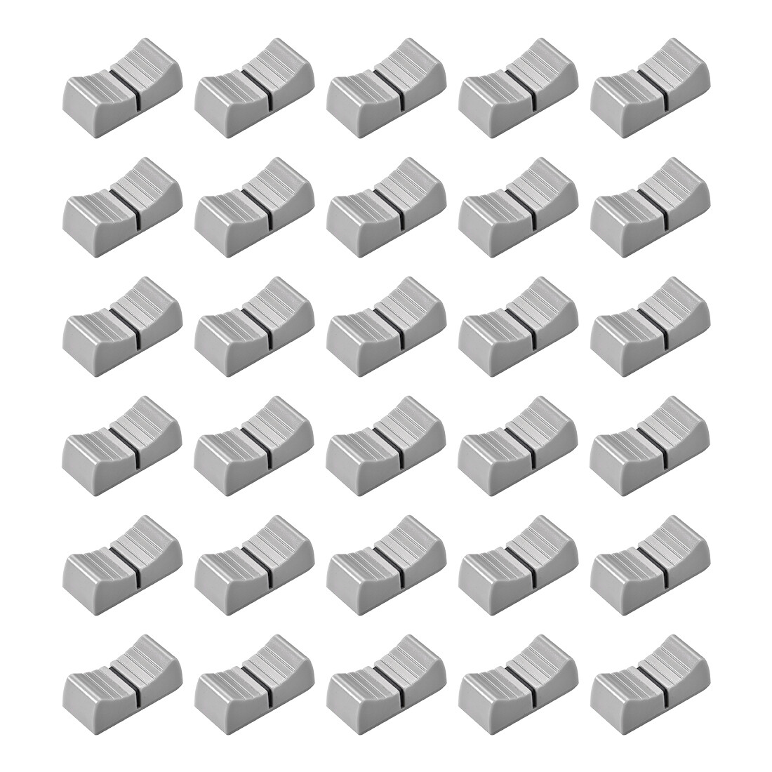 30pcs Mixer Slider Fader Knobs Replacement for Potentiometer Gray