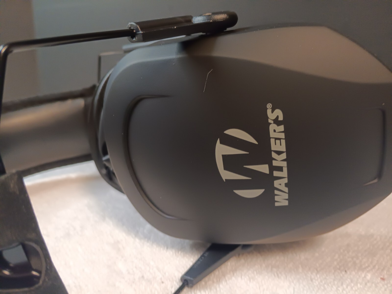 Walker's Black Hearing Protection Earmuff Folding Design Durable Padded Headband