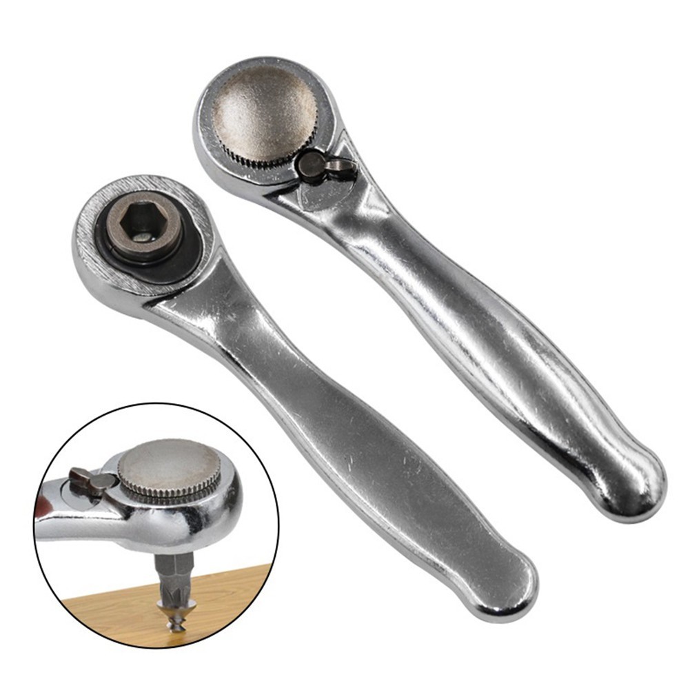 Useful 72 Teeth Ratchet Screwdriver Handle Small Wrenches 1/4\'\' Hex 1pc