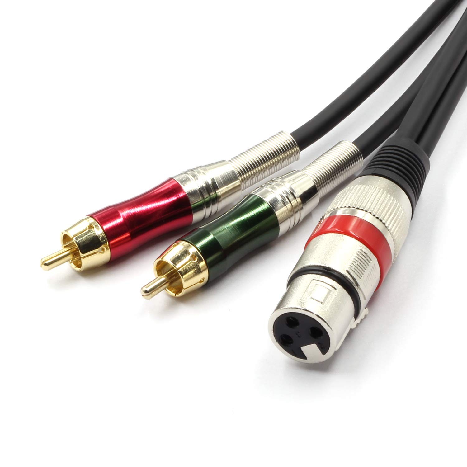 SiYear 10FT XLR Female to 2 x Phono RCA Plug 10 feet, 3m(1 XLRF-2RCAM)