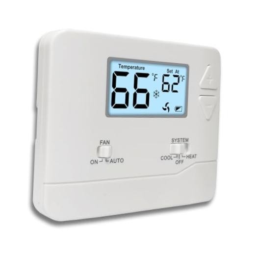 NonProgrammable Thermostat for Home, Digital Energy-Saving White