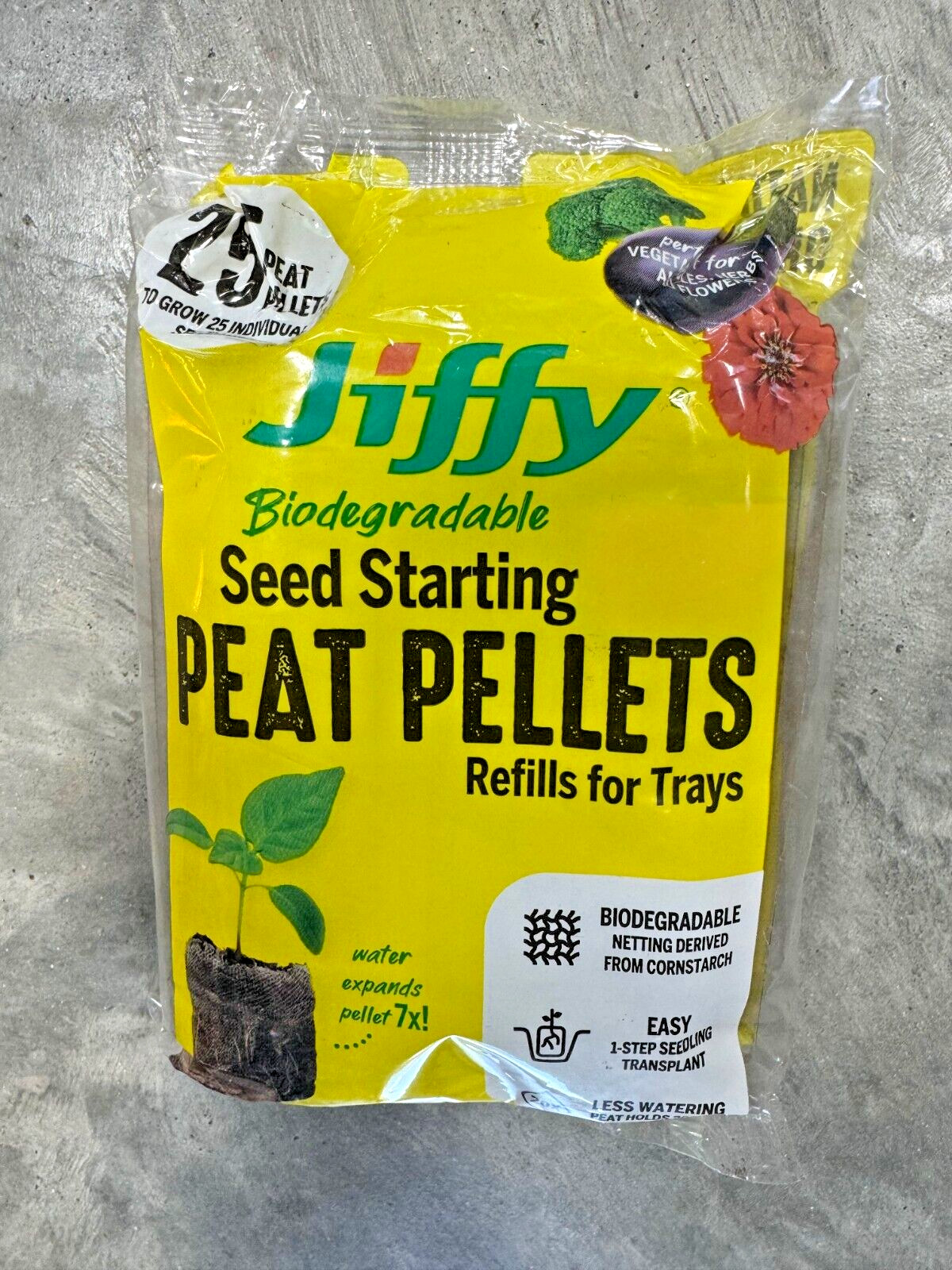Jiffy biodegradable Peat Pellets, 42mm - 25ct, Seed Starting