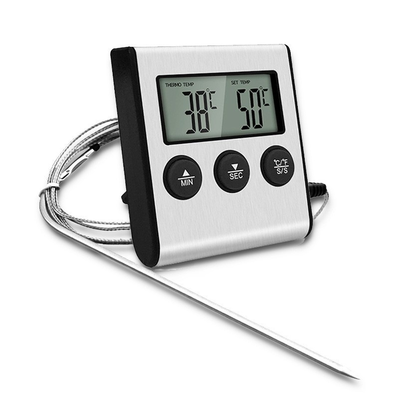 Remote Kitchen Digital Cooking Thermometer Probe Meat Food Temperature w/Timer