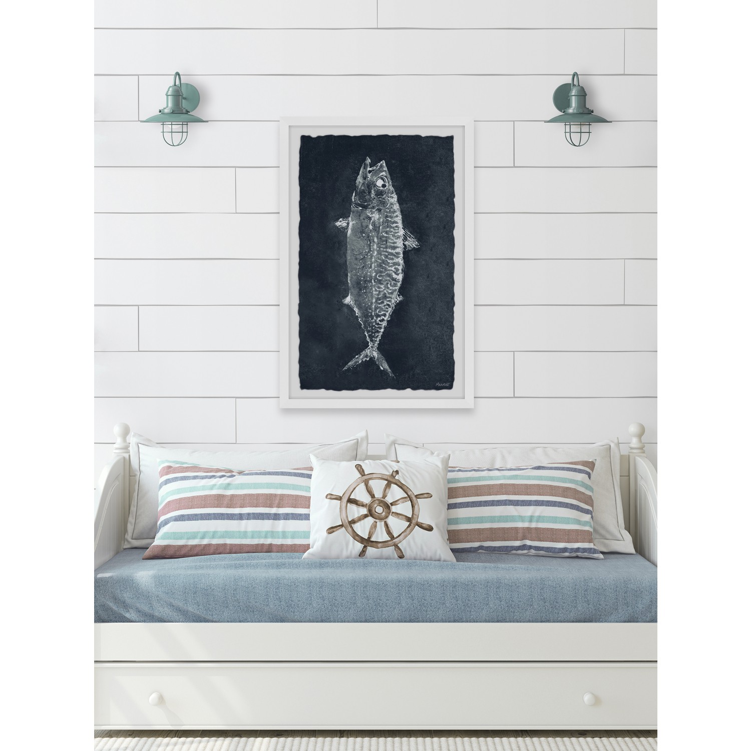Marmont Hill Fish in Black Framed Painting Print