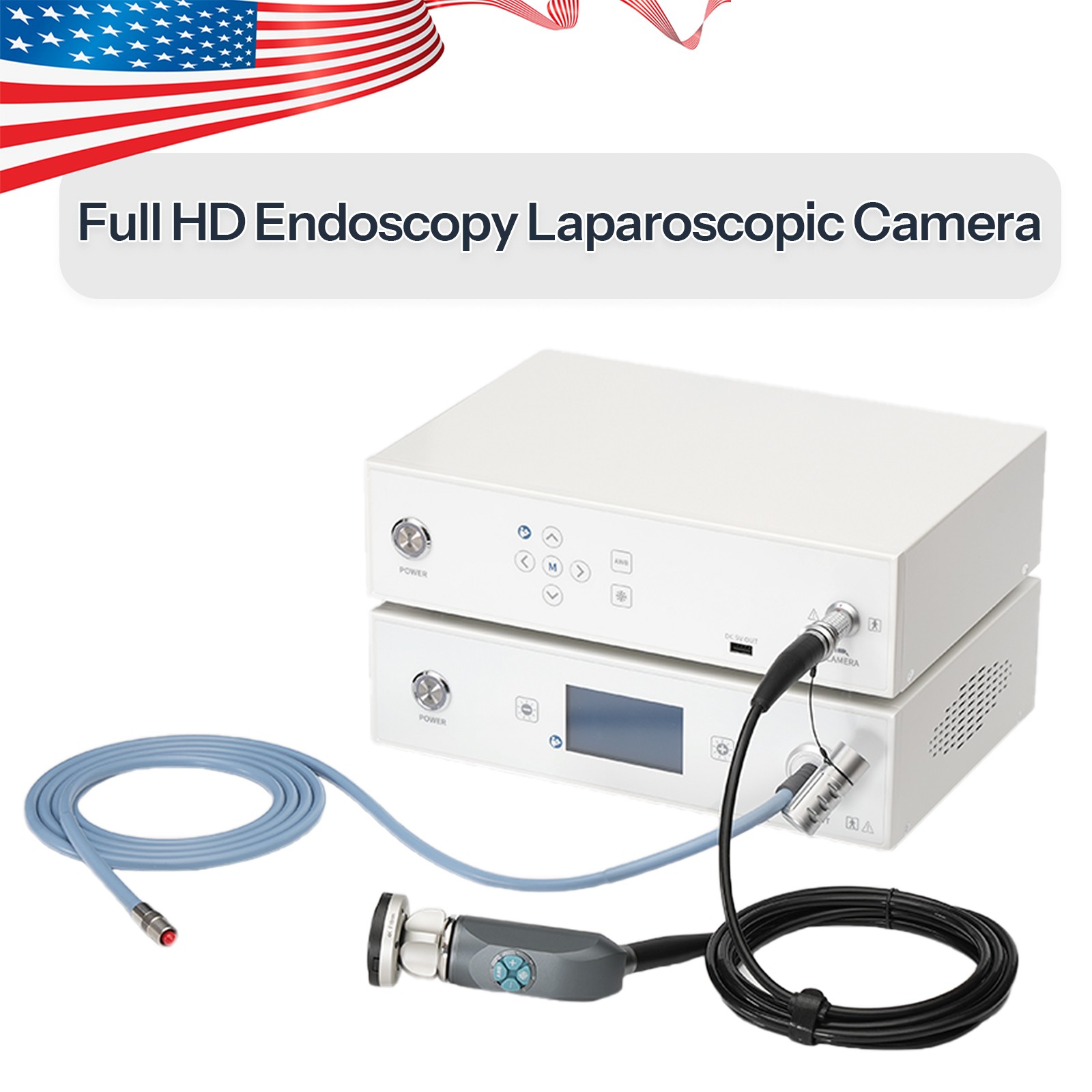 ENT Endoscope Laparoscopic Camera/USB Type Handle/Cold Light Source for Medical