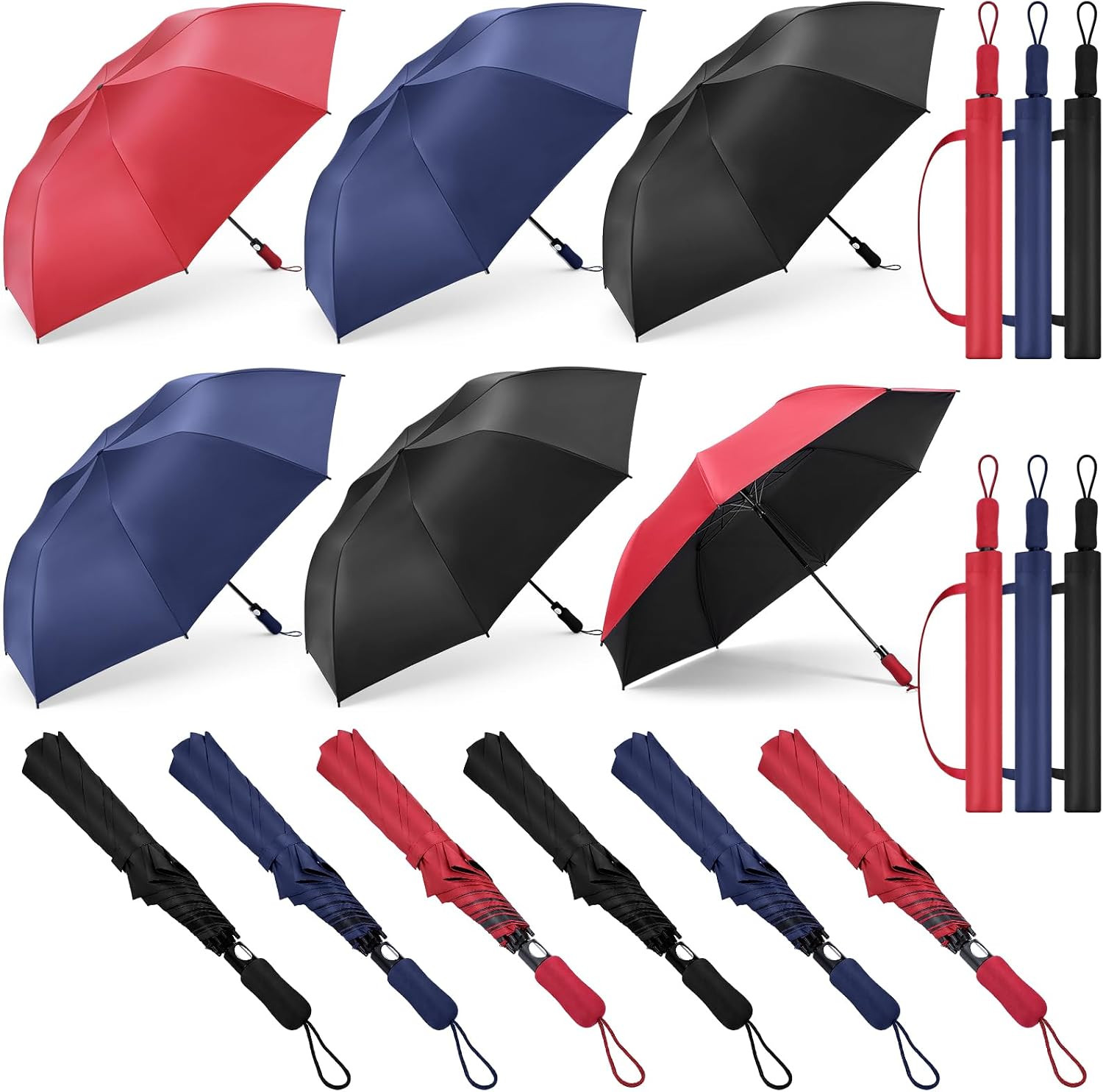 Silkfly 55 Inch Portable Golf Umbrellas, Automatic Open Folding Umbrella for Men
