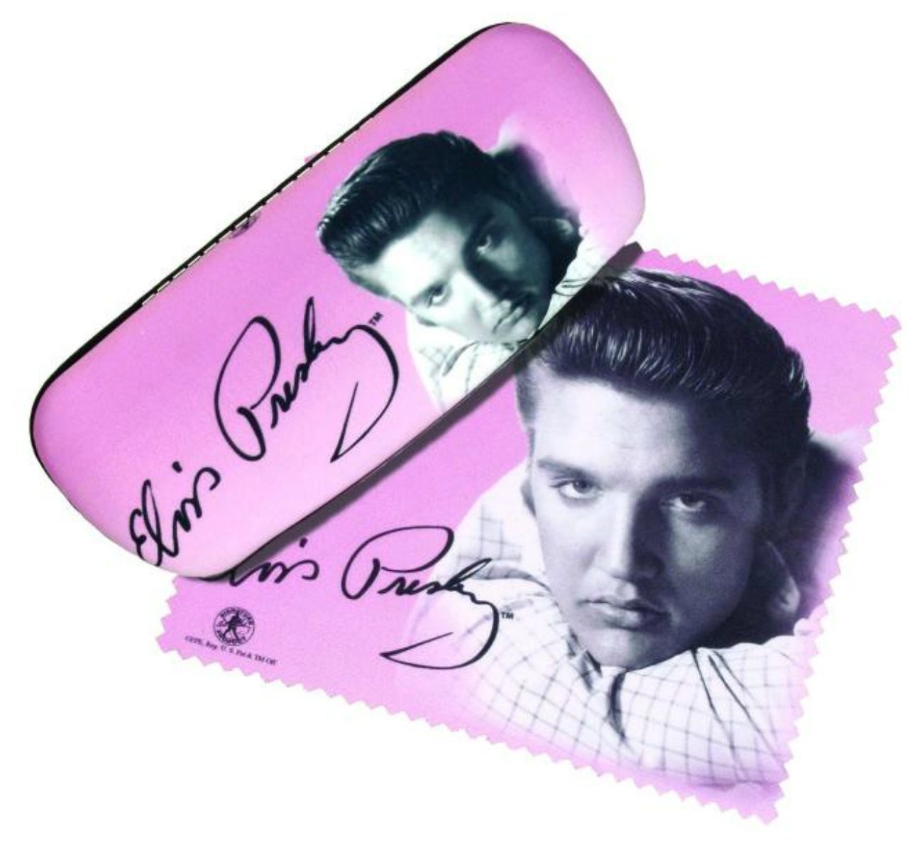 Spoontiques Elvis Pink Eyeglass Case Plush 6 Inch Standard Functional Backpack