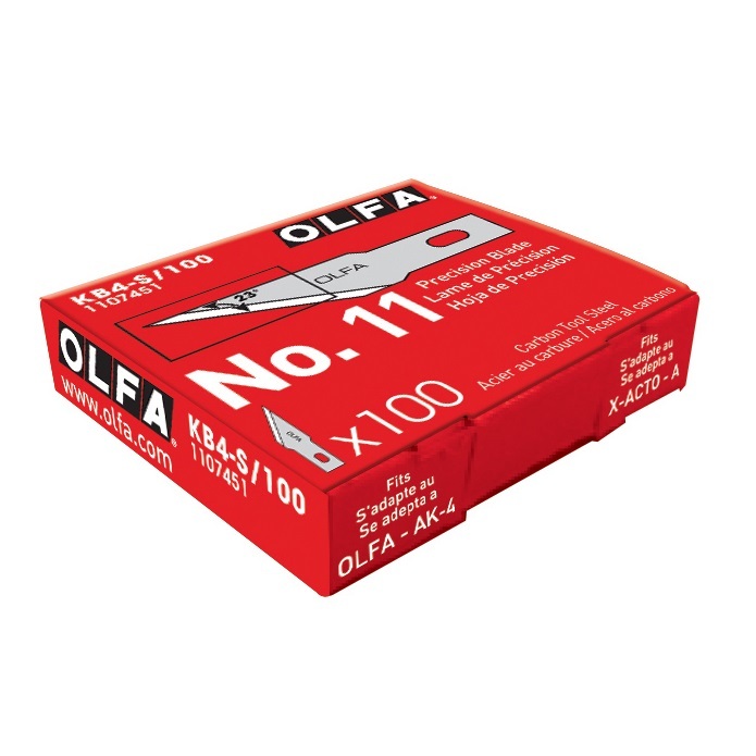 KB4-S/100 OLFA Precision Art Blade, Fits AK-4, Pack of 100 Replacement Blades