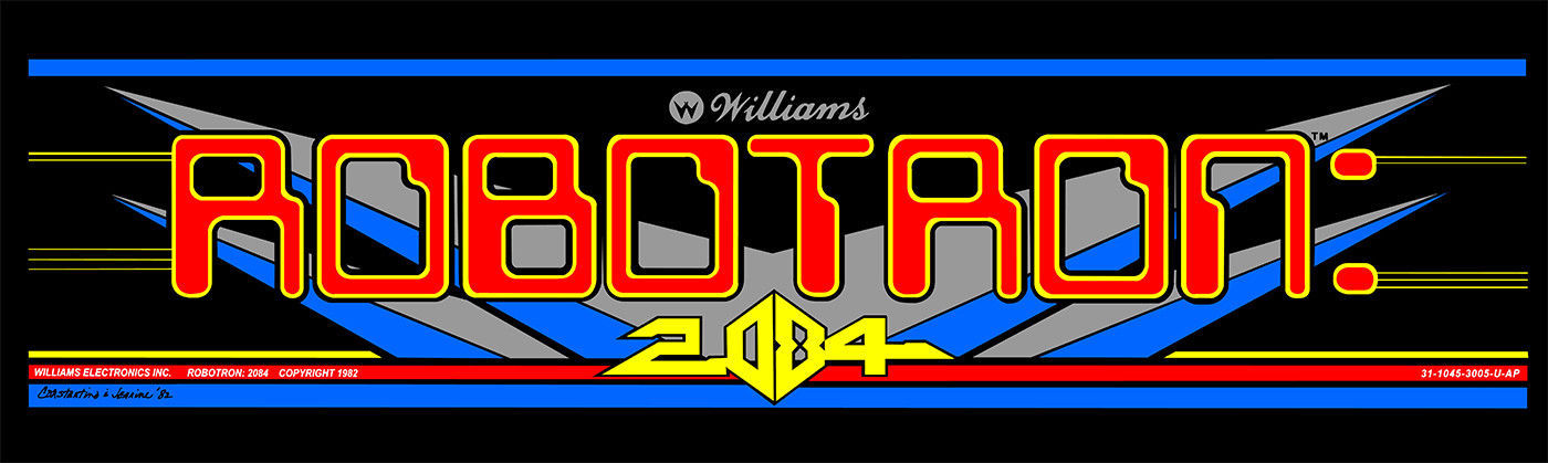 Robotron Arcade Marquee For Reproduction Header/Backlit Sign