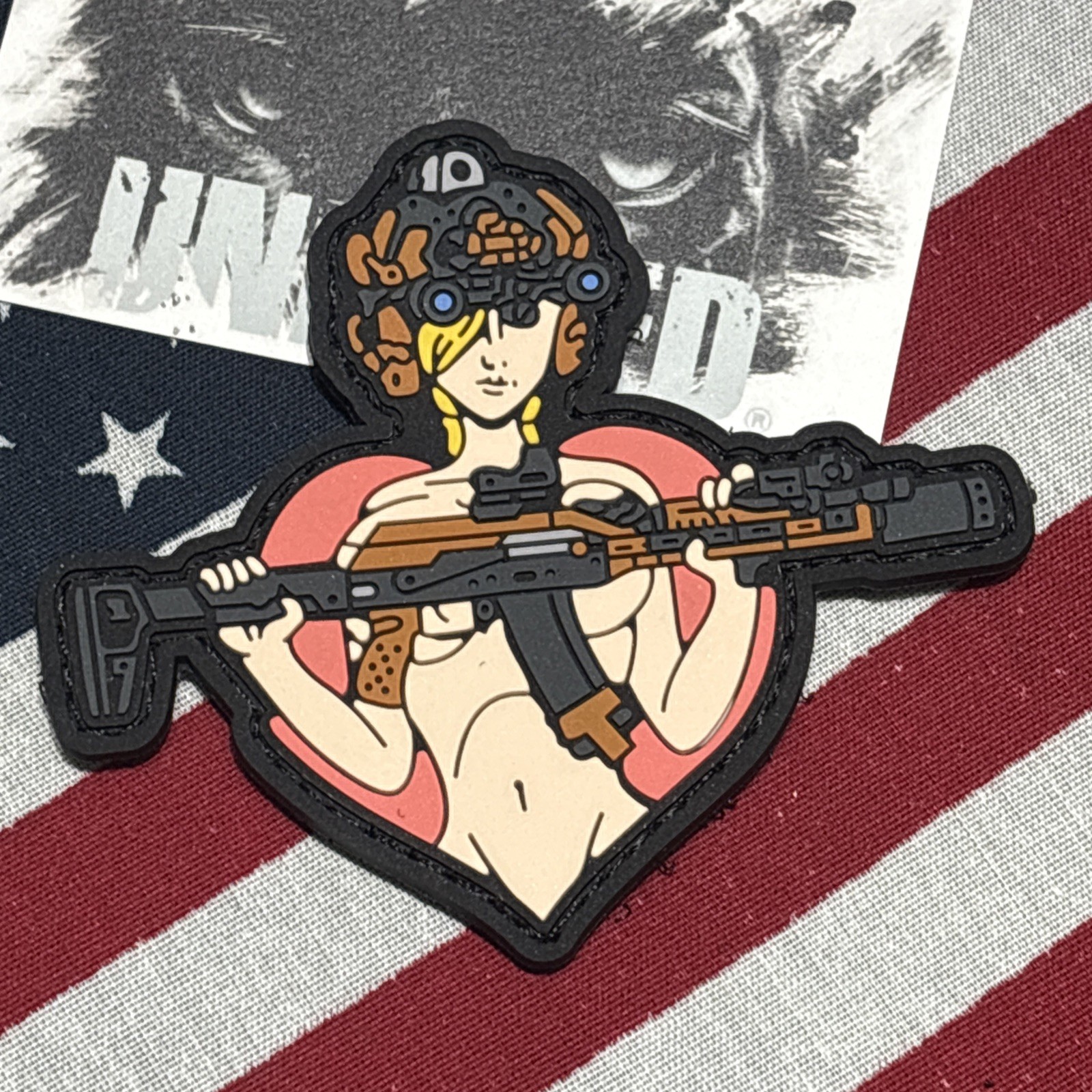 Tactical Girl AK Morale Tactical Hook And Loop Patch LG 3.5x3”