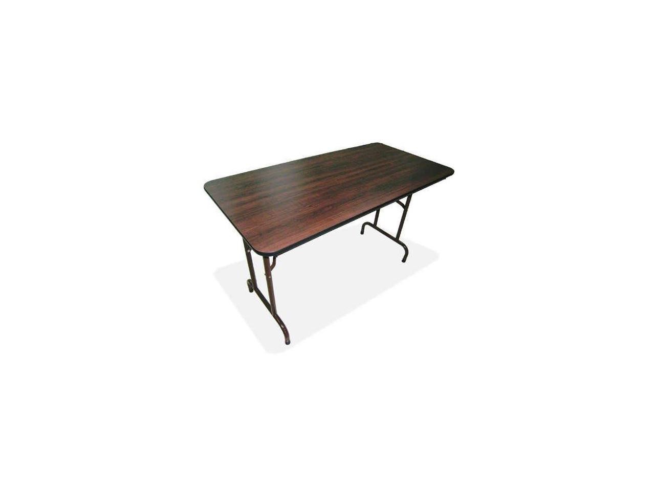Folding Table, 48"x24"x29", Mahogany