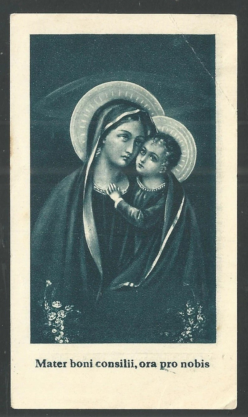 Holy card antique of Virgin del Buen Consuelo santino image pieuses estampa