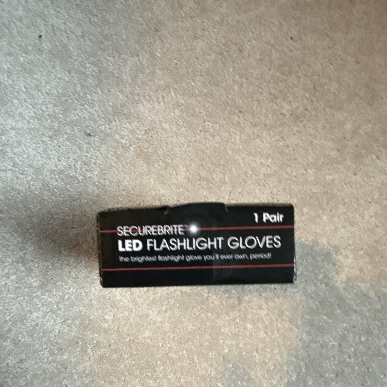 SecureBrite LED Flashlight Gloves Worklight Black Cordless 3V CR2032 BL9219