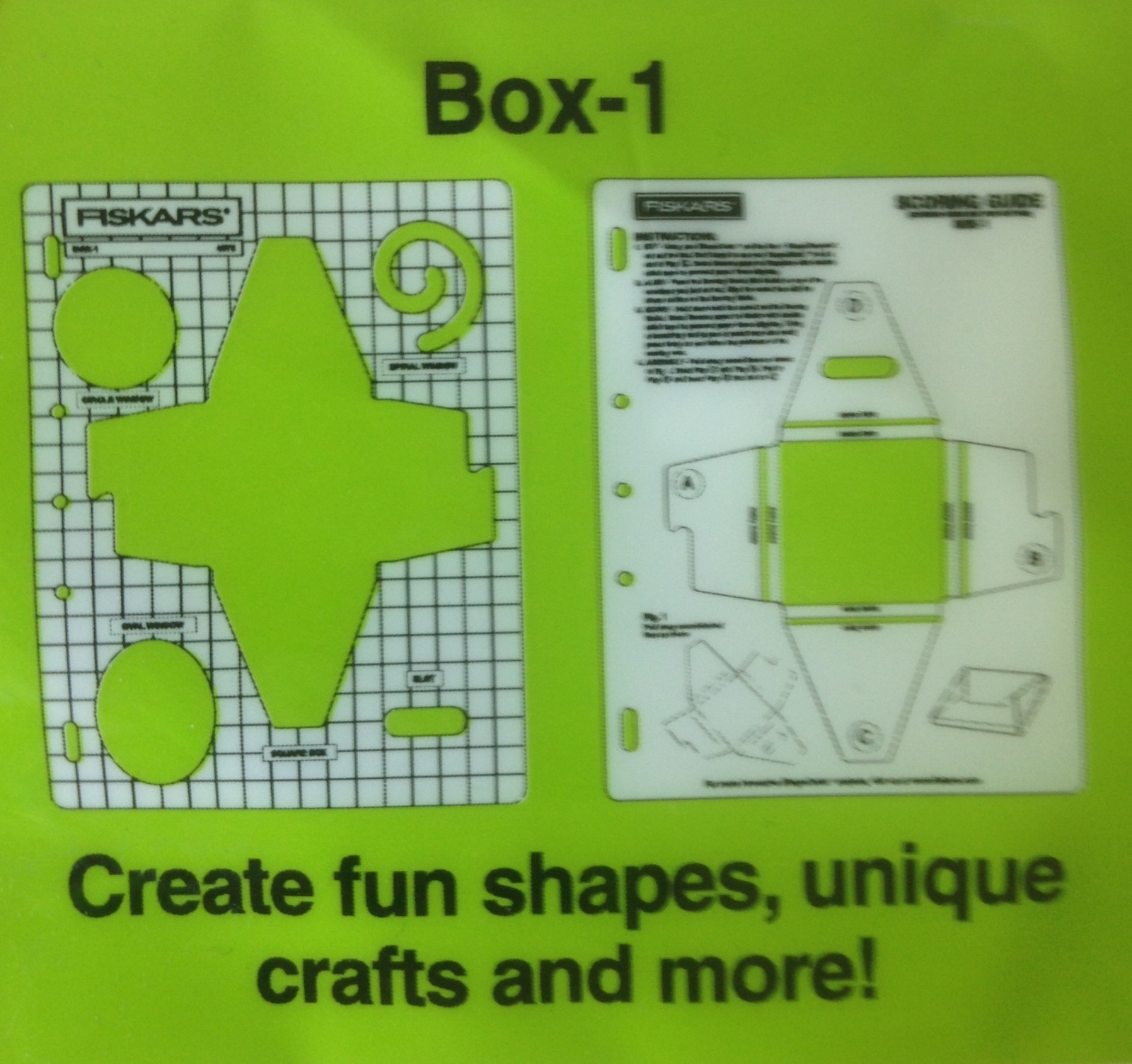Fiskars Shape Template & Scoring Guide Set - Box 1- 4873 - NEW