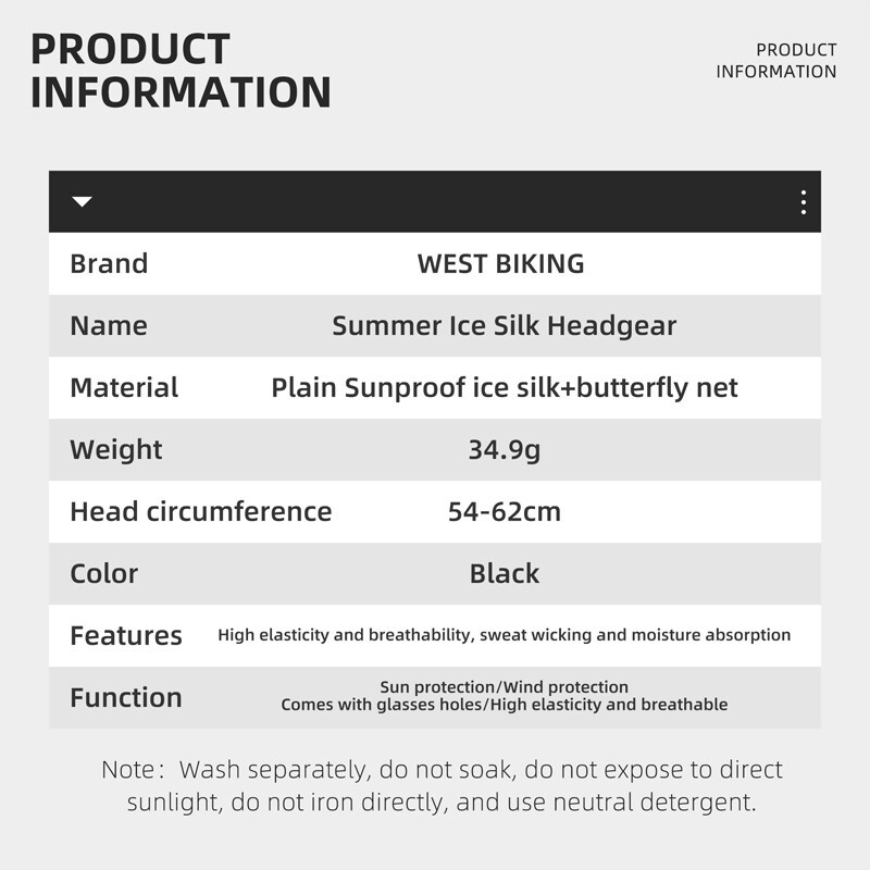 Summer Ice Silk Motorcycle Balaclava Face Mask Cover Breathable Cycling Cap Hat