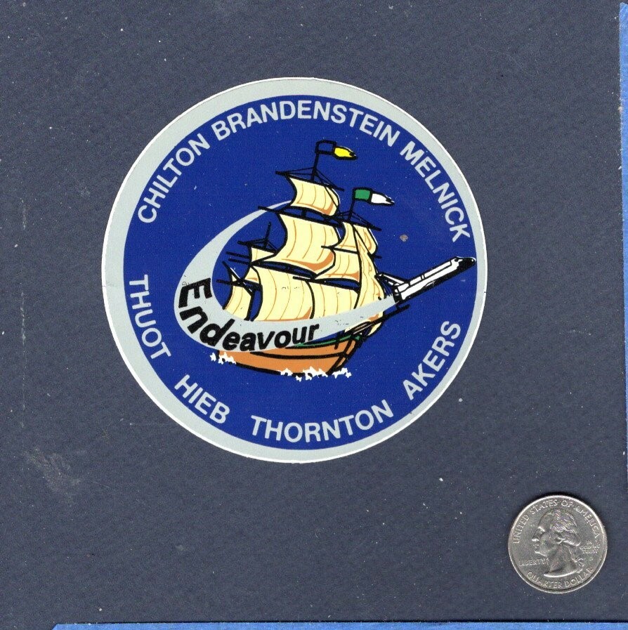 Sticker STS-49 NASA Space Shuttle ENDEAVOUR Mission NASA Astronaut Patch Image
