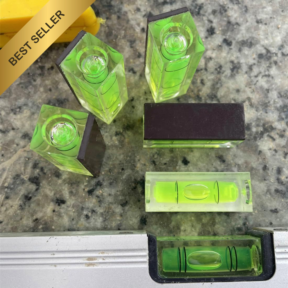 3Pcs Mini Magnetic Square Spirit Bubble Level Set Precision Horizontal Tool