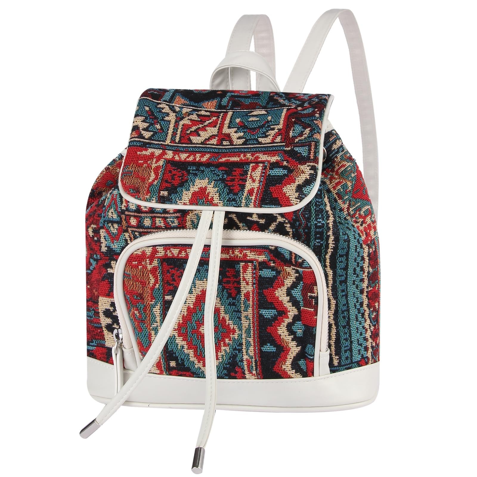 Lily queen Fashion Small Purse Backpack Lightweight for Women Colorful Red