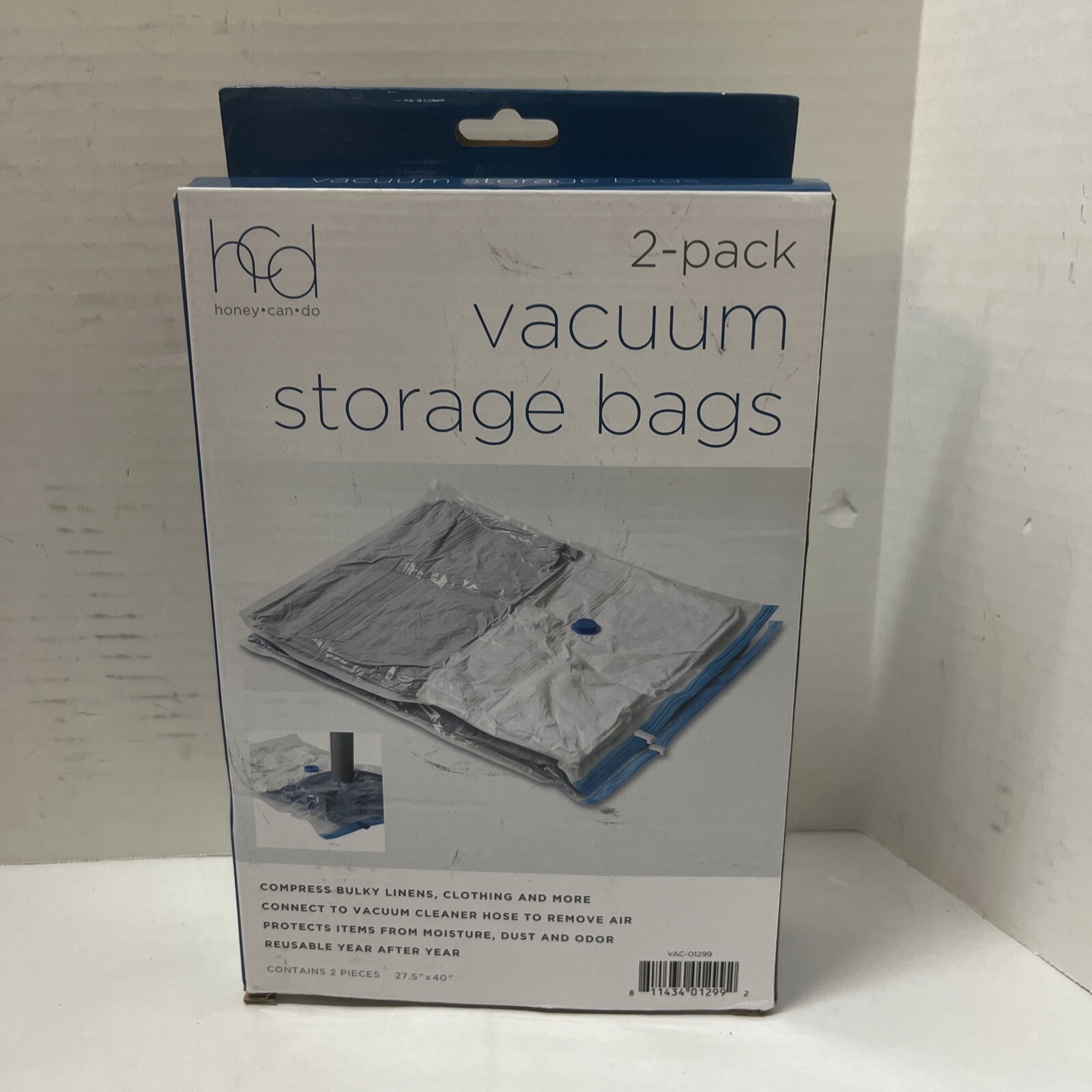 2 Count HoneyCanDo Multi-Purpose Vacuum Storage Organizers X-Large (27.5" x 40")