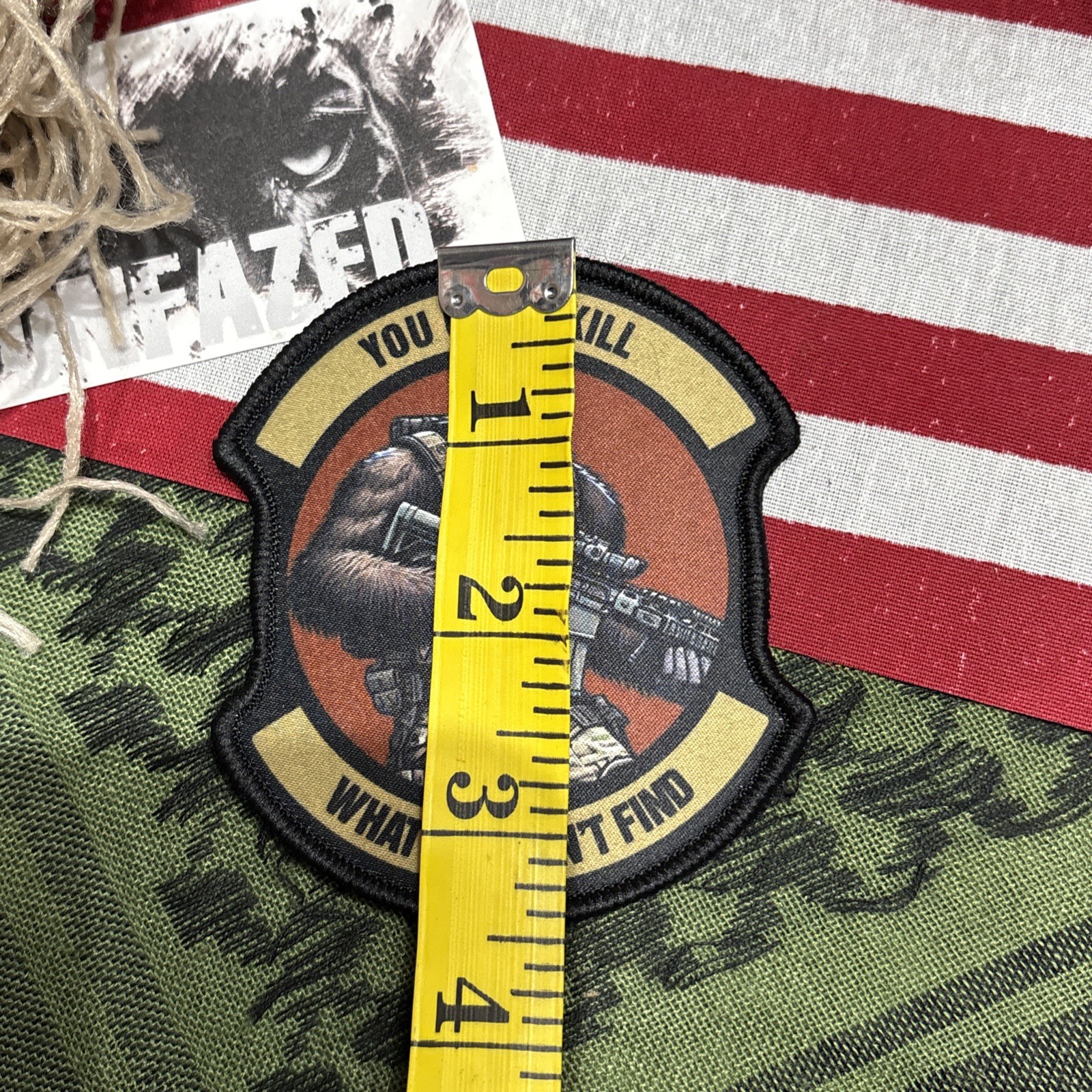 You Can’t Kill What You Can’t Find Tactical Hook Loop Patch High Quality 3x3.5”