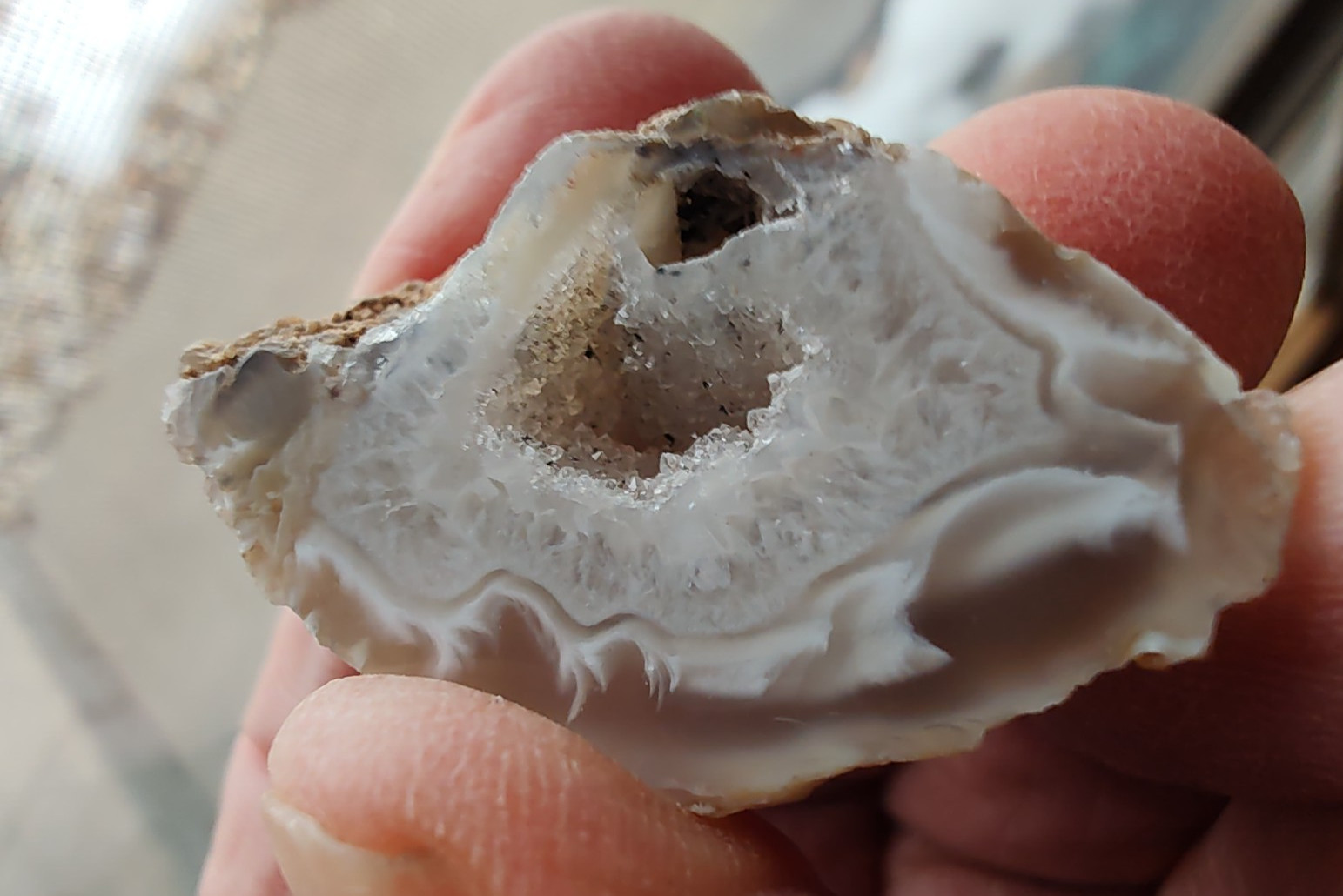 Agate Geode Druzy Crystal 15gr Wire Wrapping Pendant Reiki Energy Healing