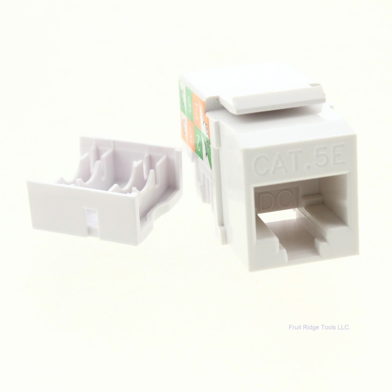 Eaton 5547-5EW White Cat5e Snap-In Modular Data Jack 110 Style 8-Position RJ45