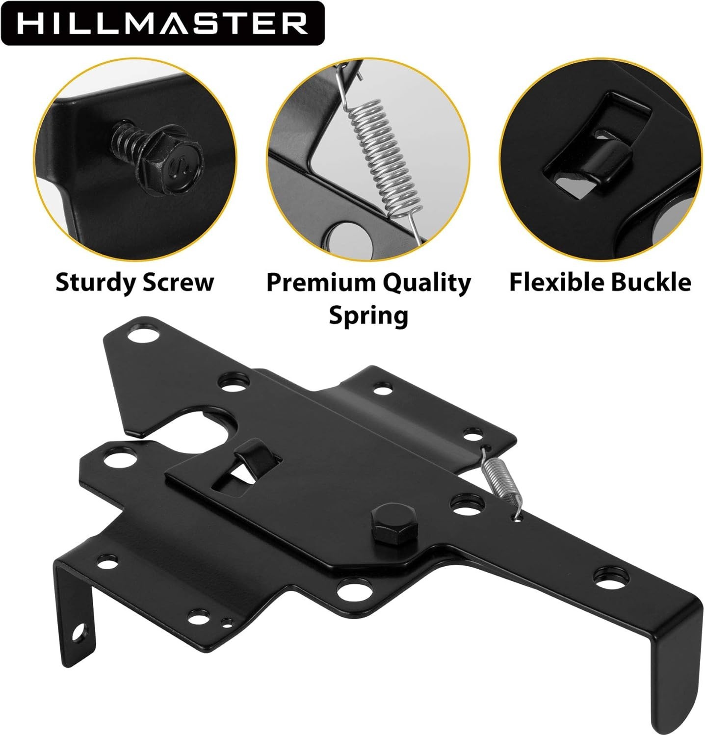 Alloy Steel Black Automatic Gate Latch for Enhanced Security & Durability