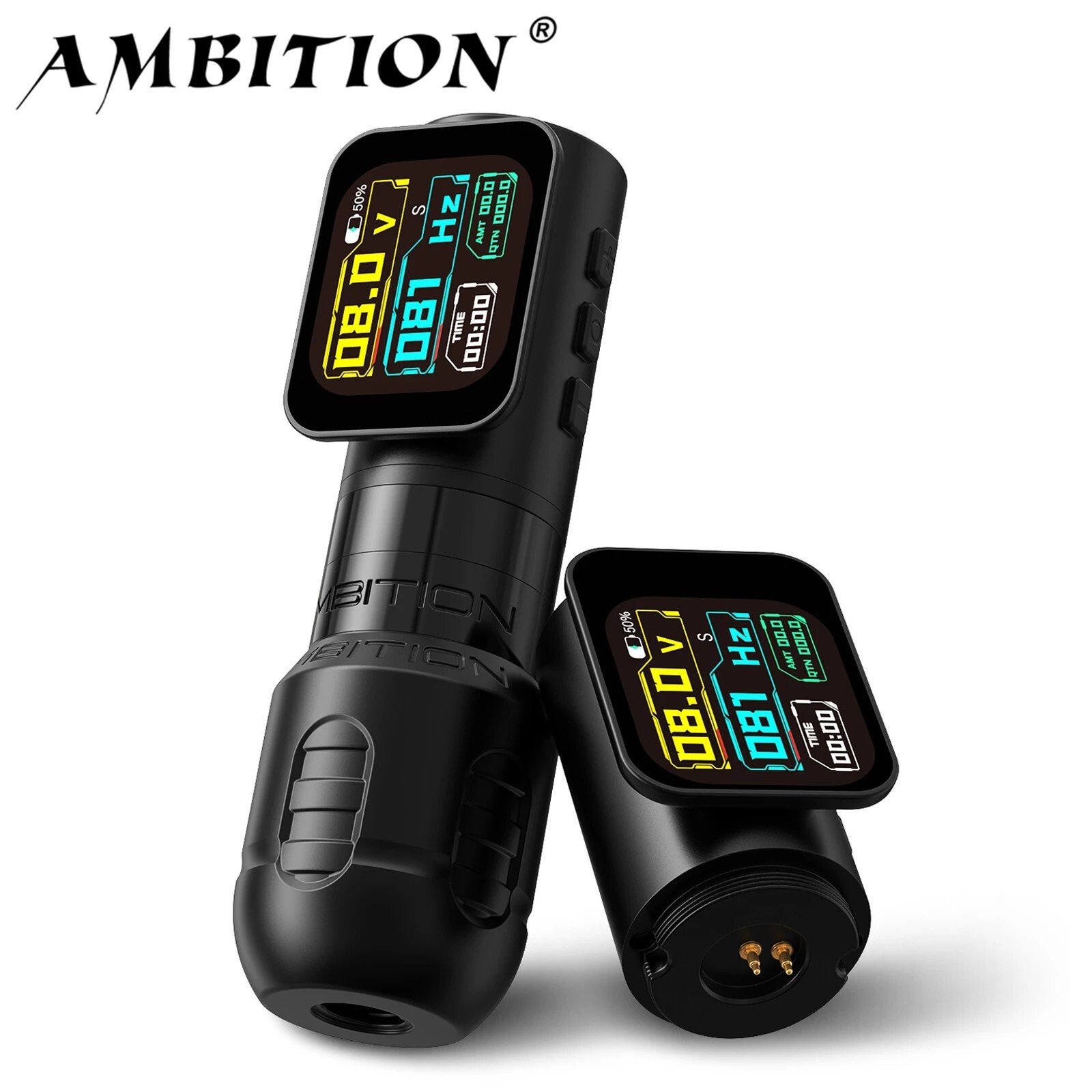 Straight Rod Stroke 3.5mm+4.0mm Wireless Tattoo Machine Battery Pen 2400mAh