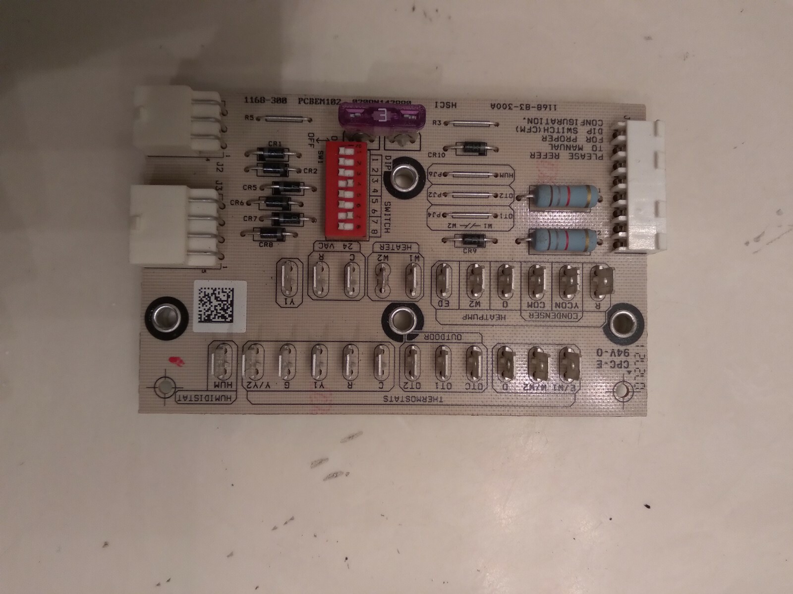 USED Amana PCBEM102 Air Handler Control 1168-83-300A