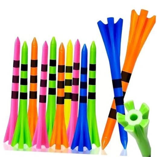 SWINGTEK 120 Pack Plastic Golf Tees,Contain 100 pcs 3-1/4 Inch Unbreakable