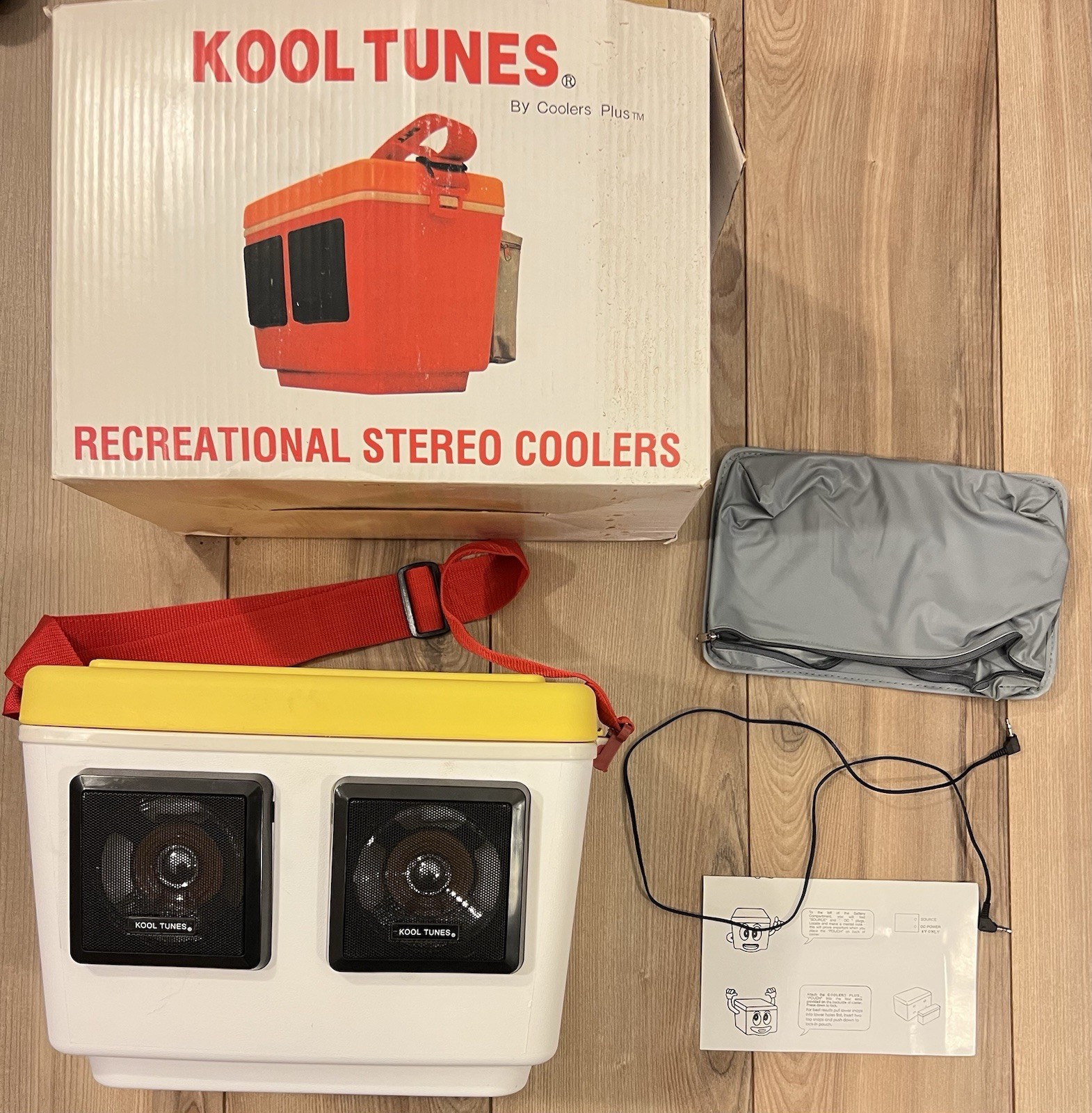 Vintage Coolers Plus Kool Tunes Cooler w/Built-in Speakers 9.5 Qt. Tested Works