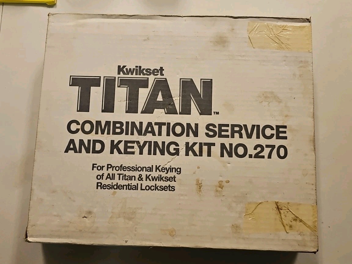 KWIKSET TITAN PROFESSIONAL COMBINATION AND KEYING KIT NO. 270