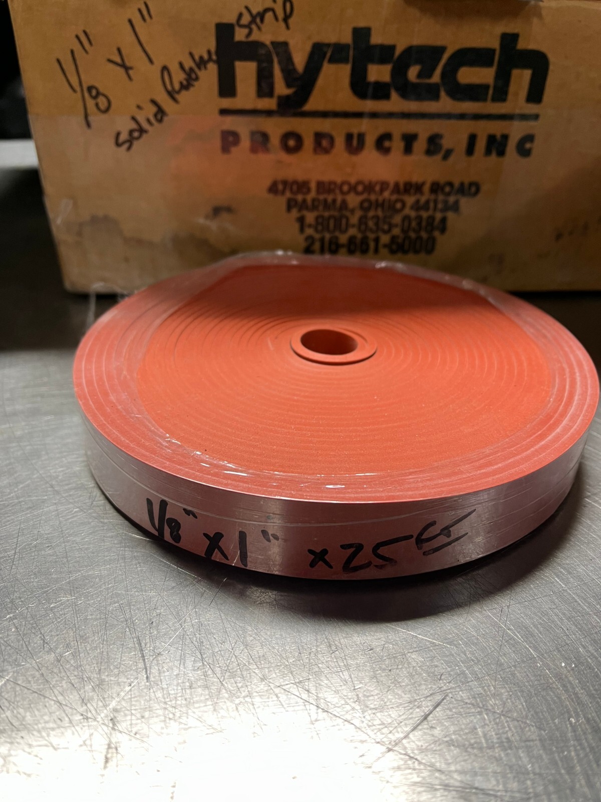 Hy-Tech  1/8" x 1" x  23' Solid Red GASKET SEAL  1/8 inch x 1 inch x 23 feet