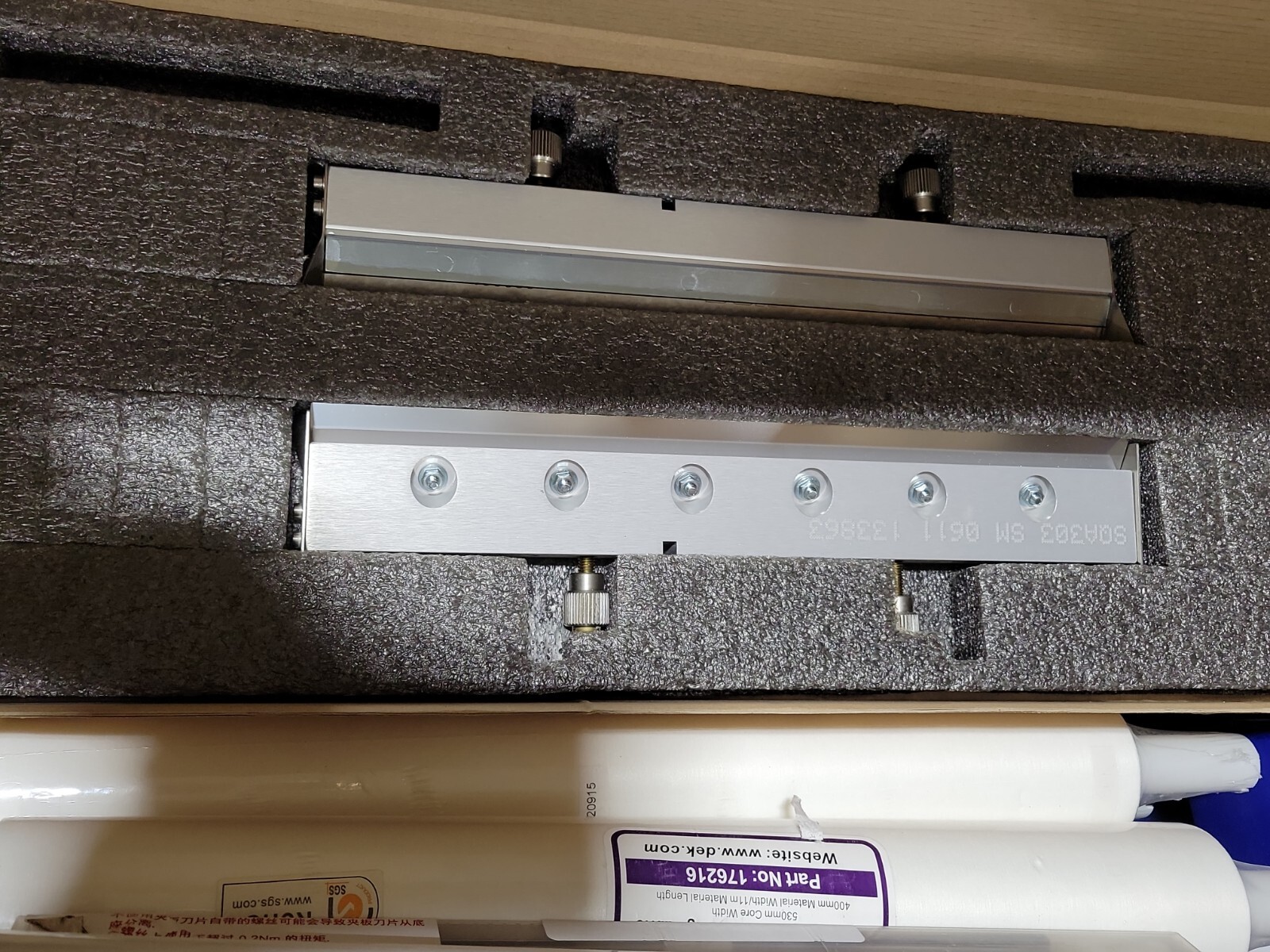 DEK SQA 303 SM 0611 133863 8" Print Blade Holders with Blades