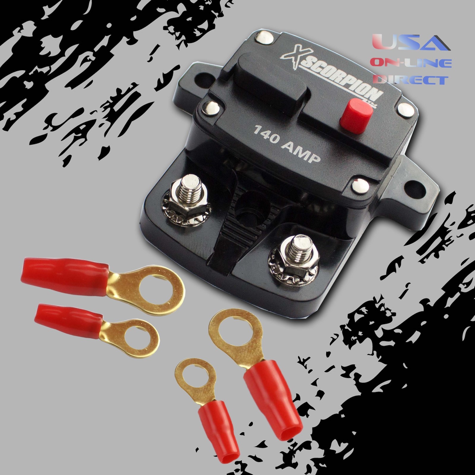 140 AMP IN-LINE POWER MARINE RATED CIRCUIT BREAKER REPLACES FUSE HOLDER 12Volt