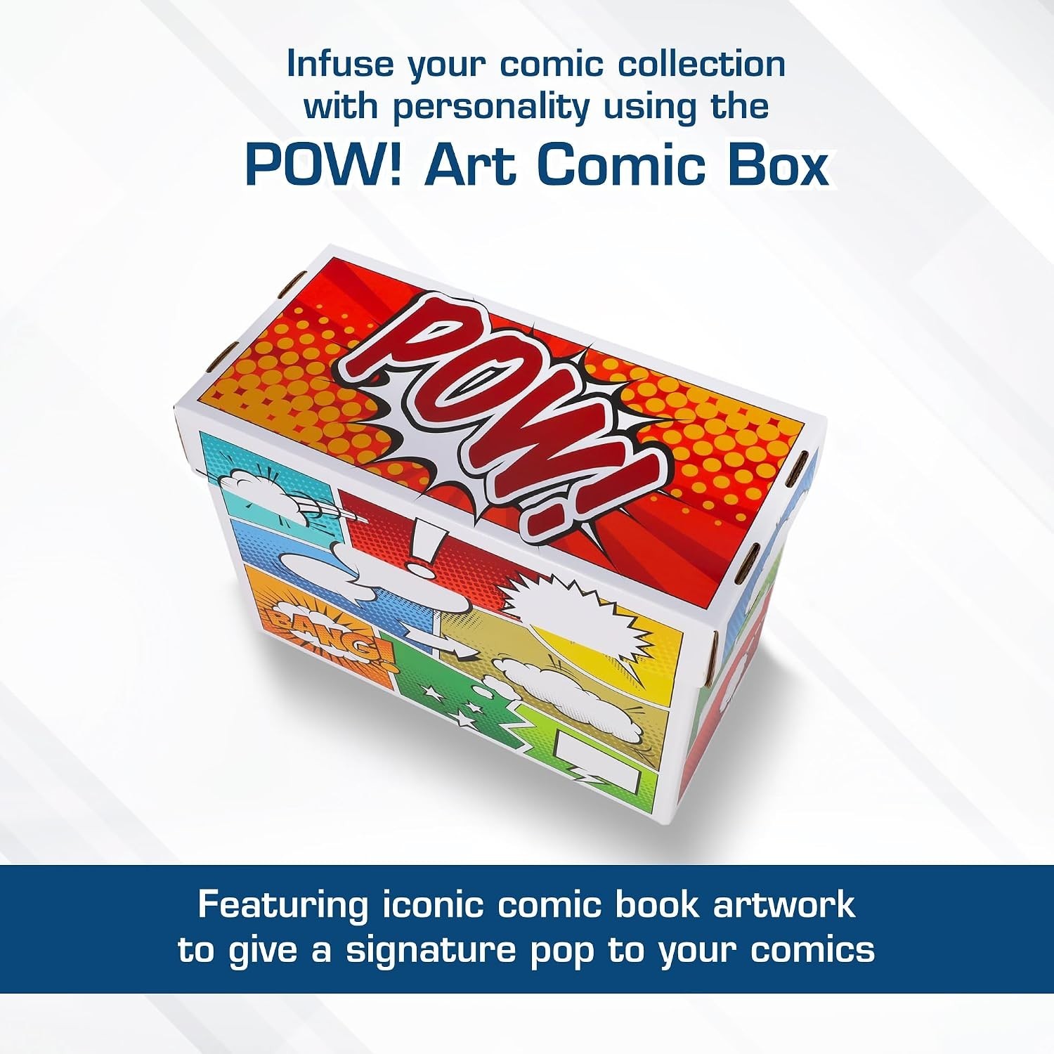 Durable Stackable Comic Storage Box, Classic Design for Current & Silver Age
