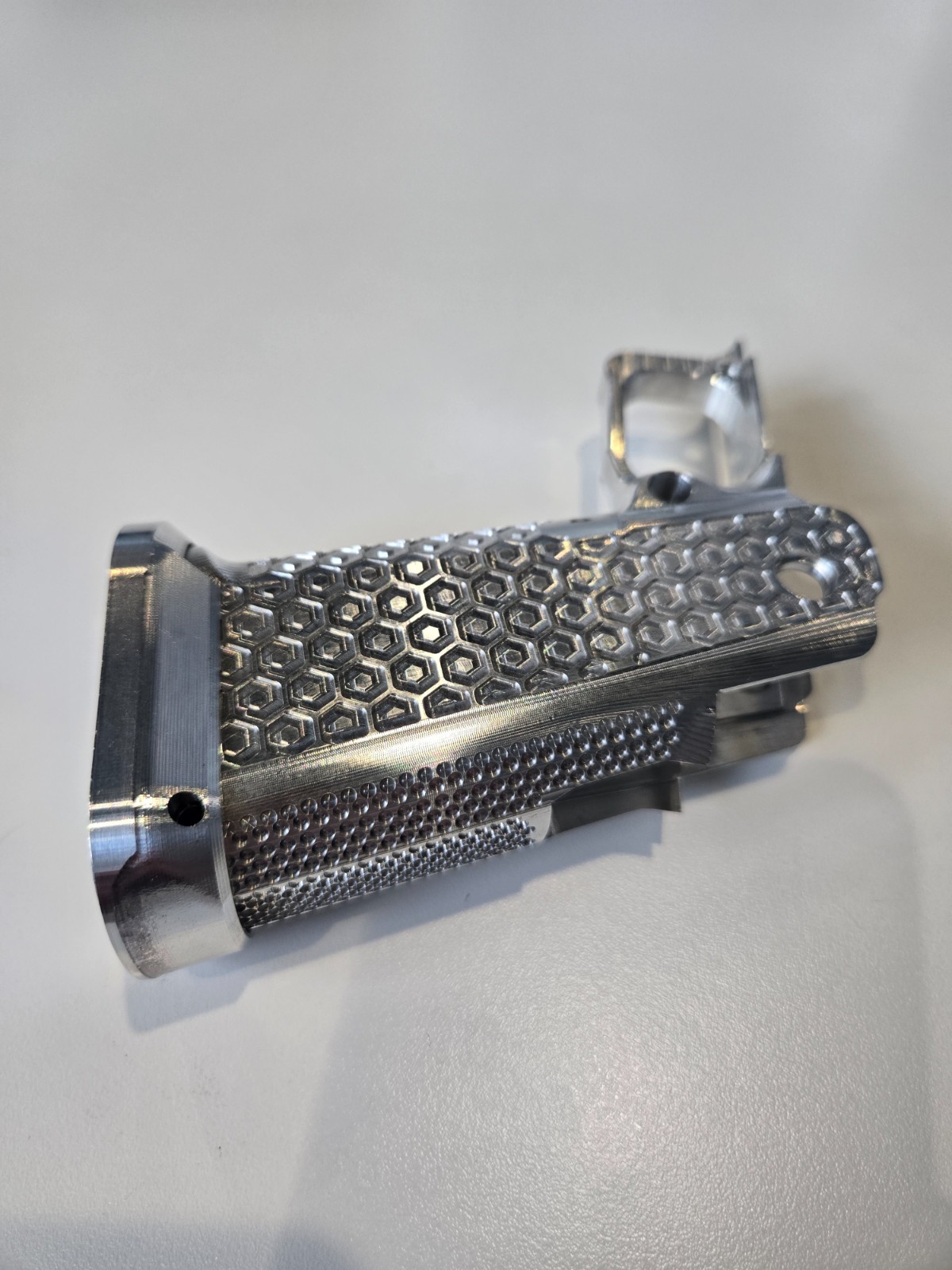 Bare Billet Aluminum Hex Textured 2011 Double Stack Grip - Prodigy Staccato etc