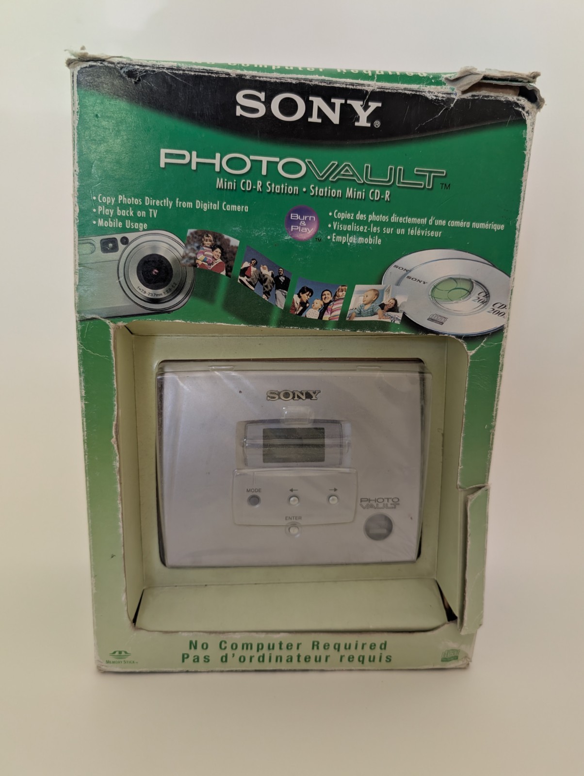 Vintage Sony PhotoVault Mini CD-R Station MCS1 New NOS Open Box