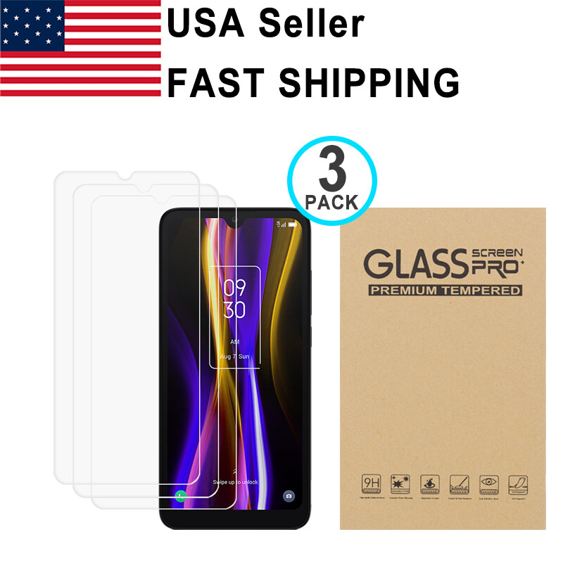 3PCS Tempered Glass TCL 40 XE 30 Z T V SE/30 XE 5G/4X/10 5G UW/Stylus K33 K32 5G