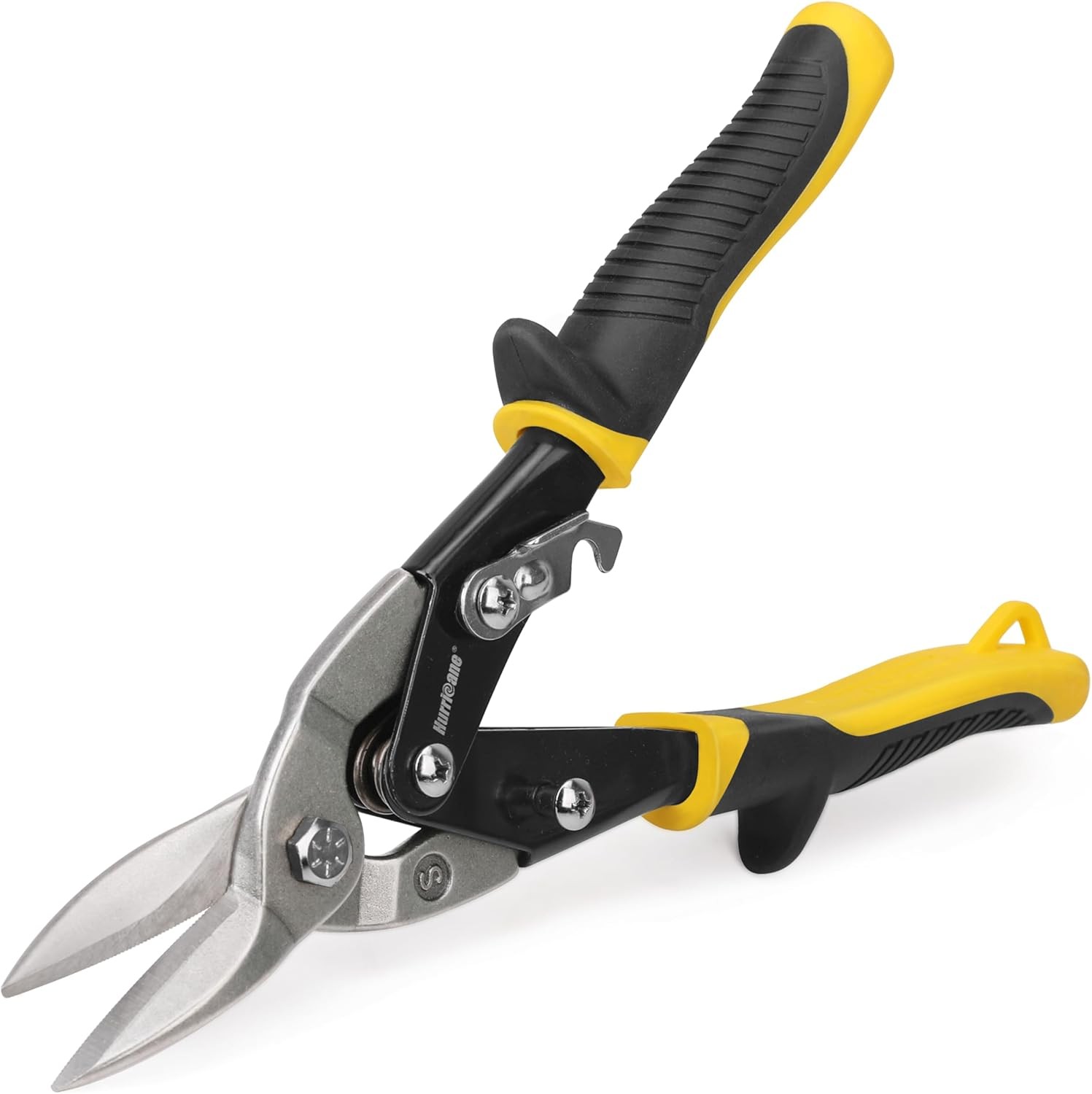 10 inch Aviation Tin Snips, Straight Cut Metal Shears with Non-Slip Tyregrip Han