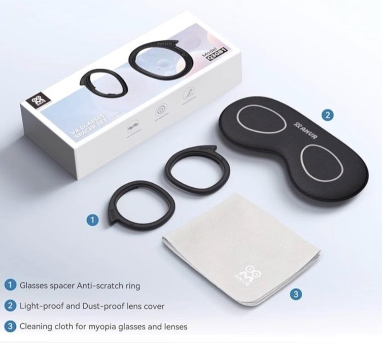 VR Glasses Spacer Set for Q3 Model Q3GB1 Lens Protector Only spacer frame no len