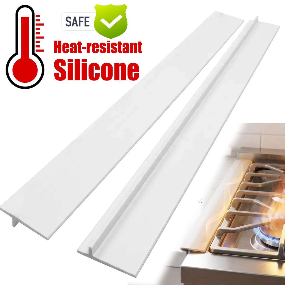 Kitchen Silicone Stove Counter Gap Cover Oven Guard Spill Seal Slit Filler Tool
