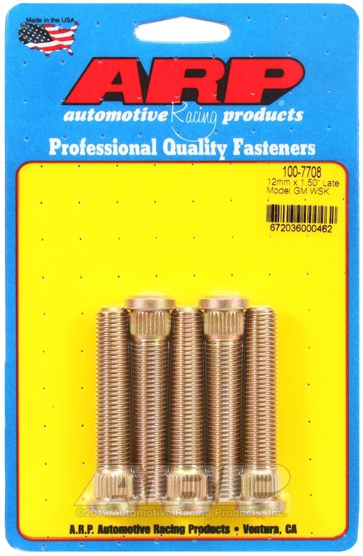 ARP 100-7708  Late model GM M12 X 1.50" wheel stud kit