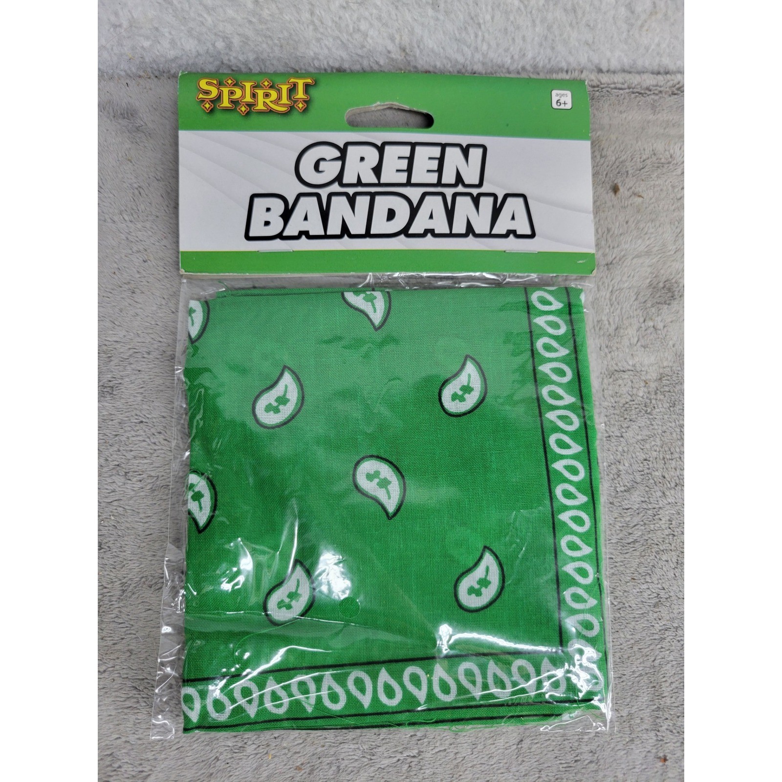 Spirit Halloween Green Bandana Costume Accessory Adult Ages 6+