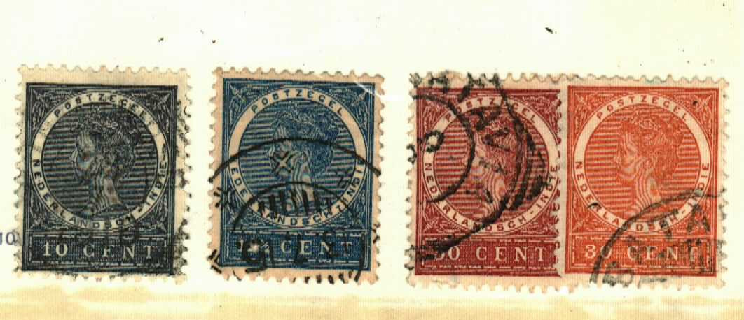 Netherlands Indies #48-9, 56-7 used
