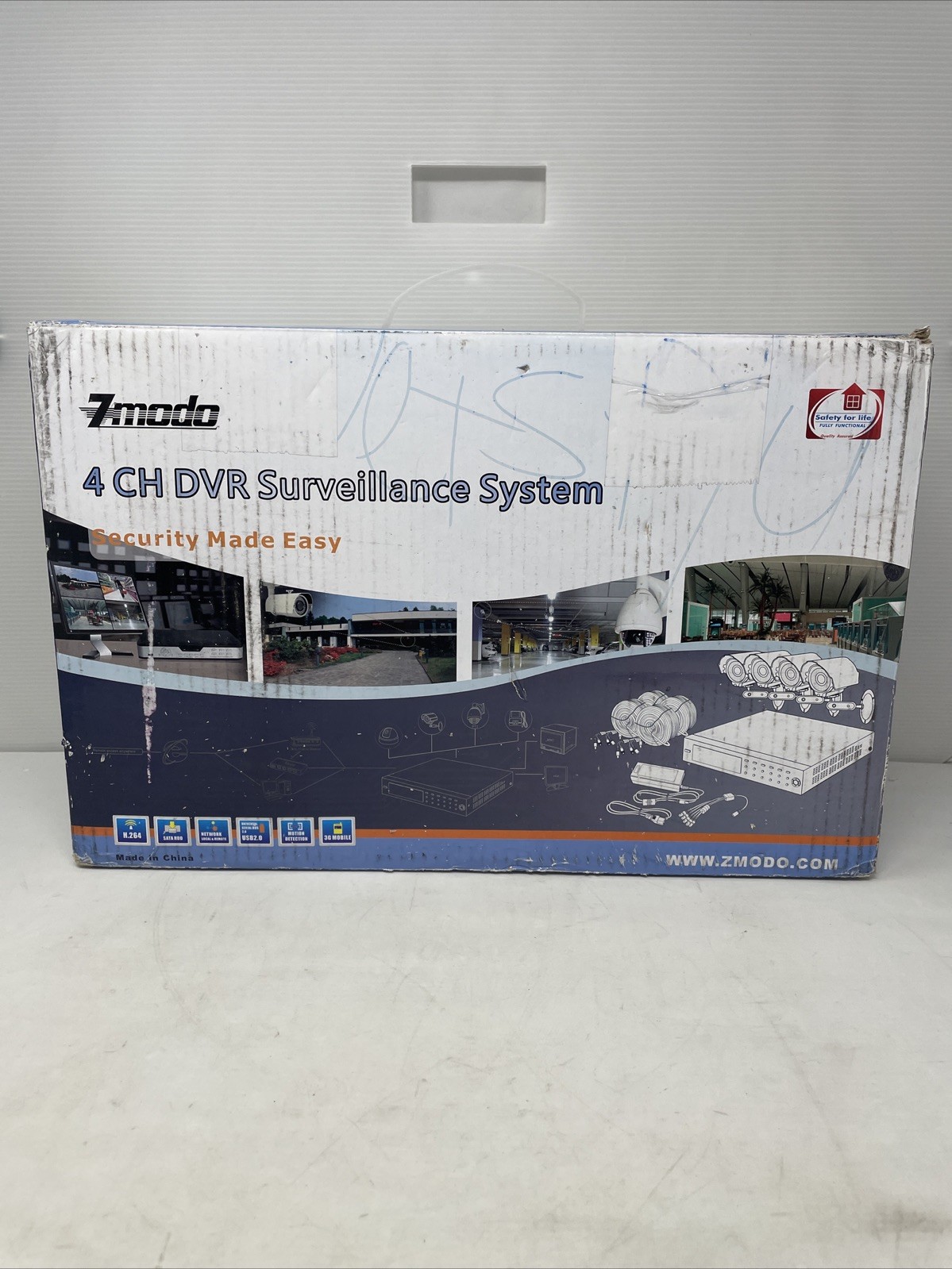 New Zmodo 4 CH DVR Surveillance System Complete Surveillance Kit